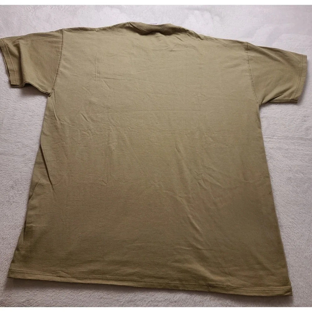 Vintage Russell Athletic High Cotton Pocket Men's T-shirt Tan Tavern Resto L